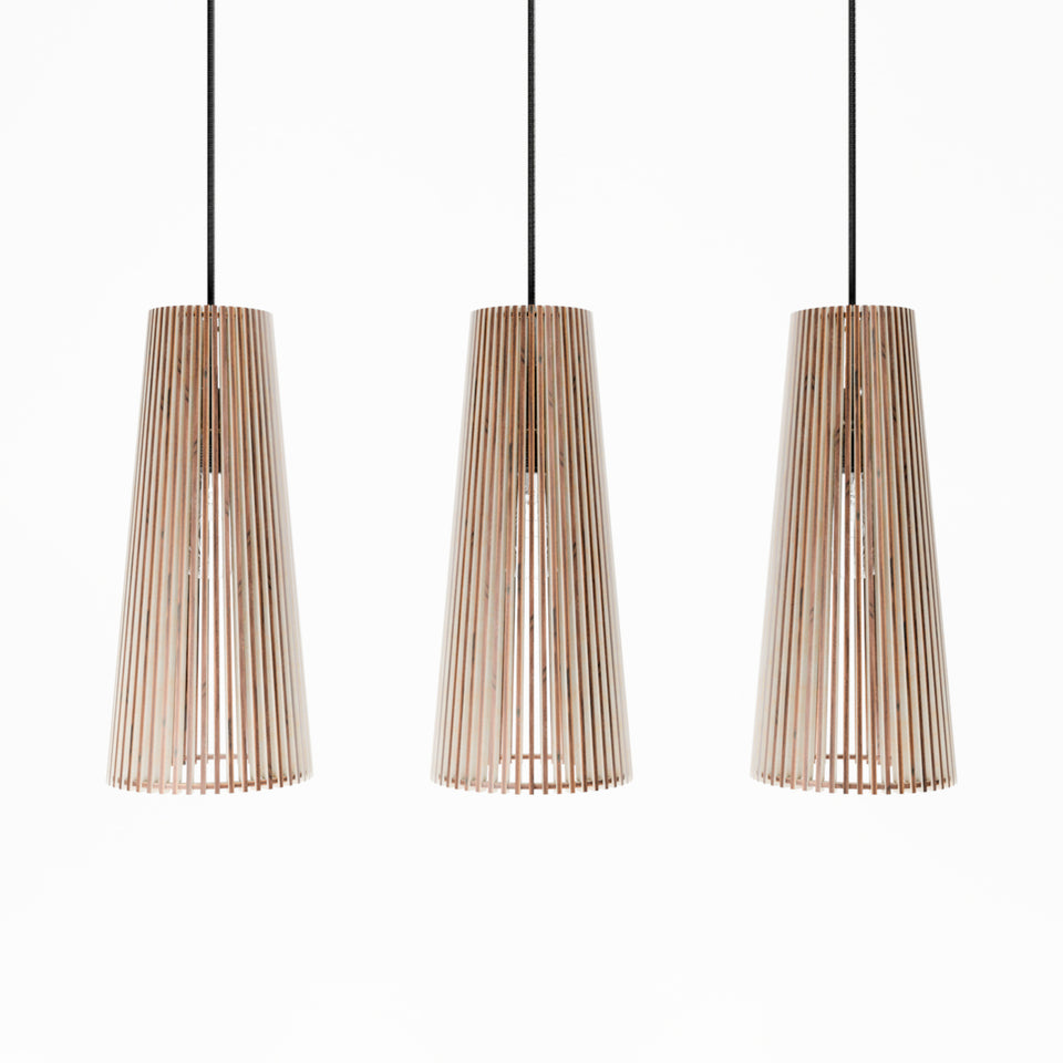 Troonic Z Handcrafted Scandinavian Wooden Pendant Light by Frellio – View 9